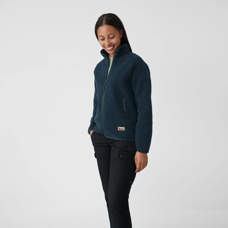 Fjallraven Womens Vardag Pile Fleece Green