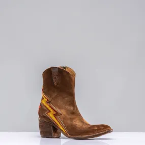 Flash Short Suede Boot In Tobacco