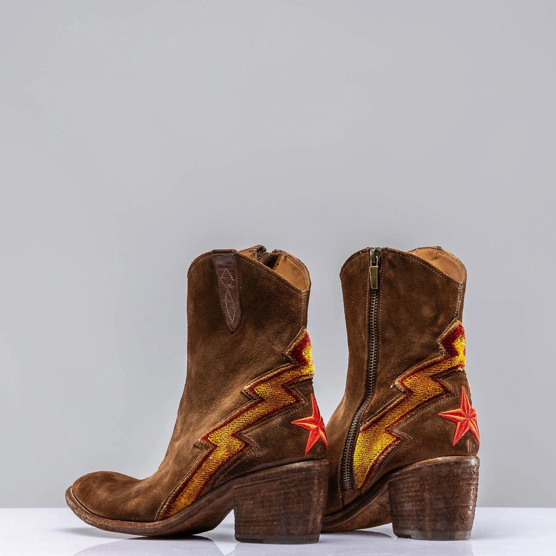 Flash Short Suede Boot In Tobacco