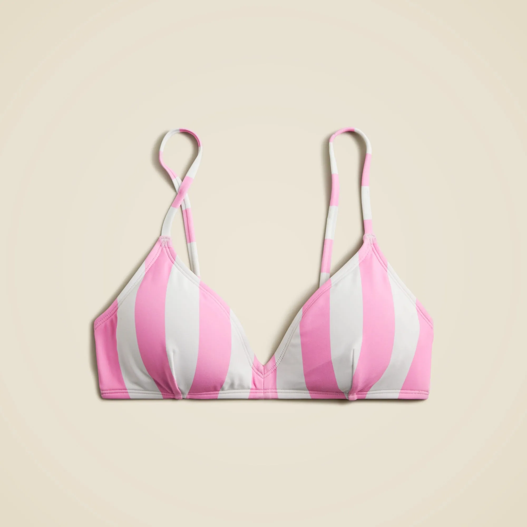 French bikini top in pink stripe