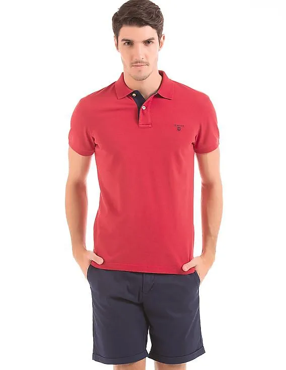 Gant Contrast Placket Pique Polo Shirt