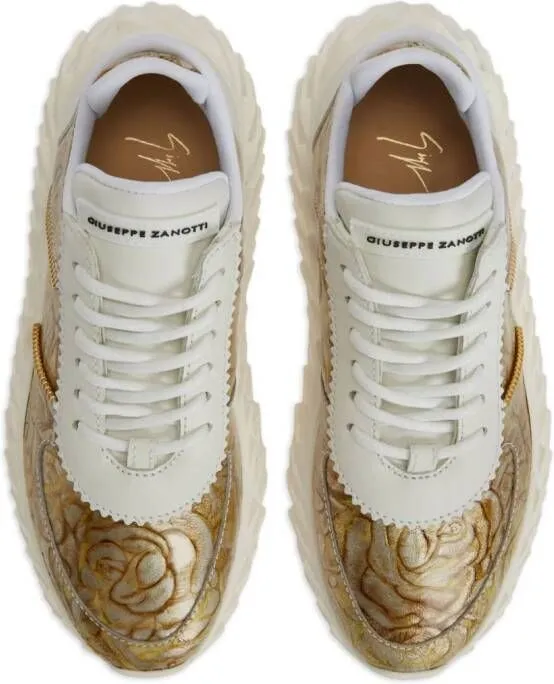 Giuseppe Zanotti Urchin leather sneakers Gold