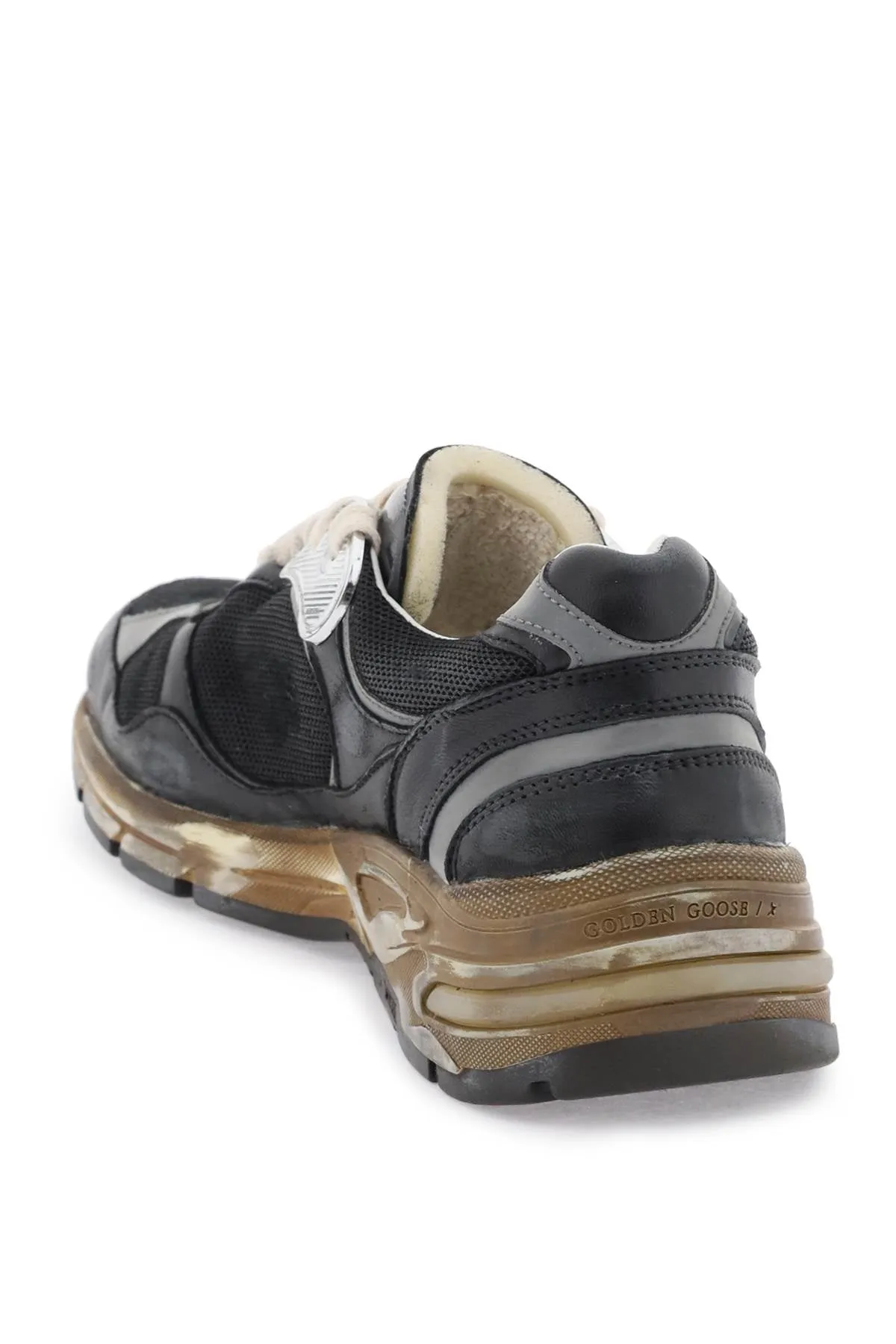 GOLDEN GOOSE dad-star sneakers in mesh and nappa leather