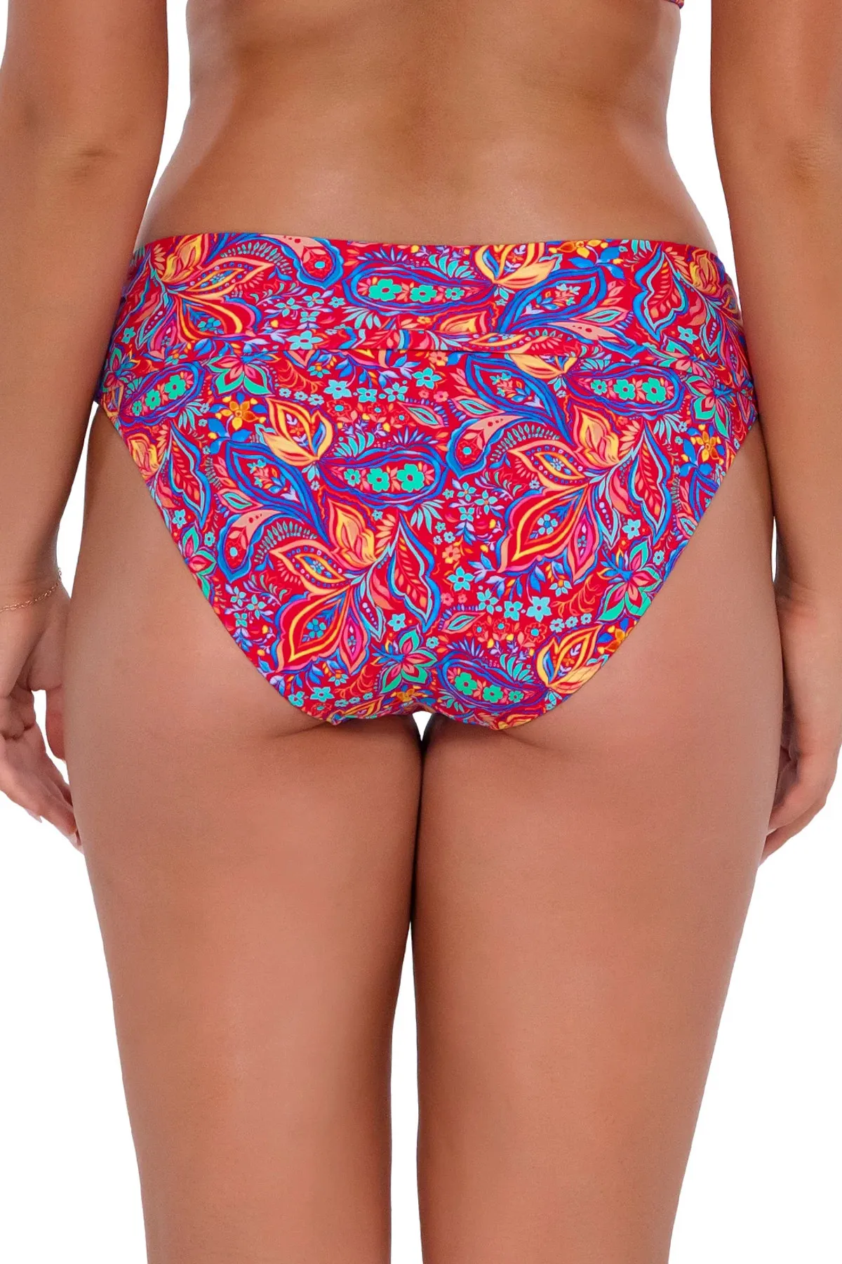 Hannah High Waist Banded Bikini Bottom