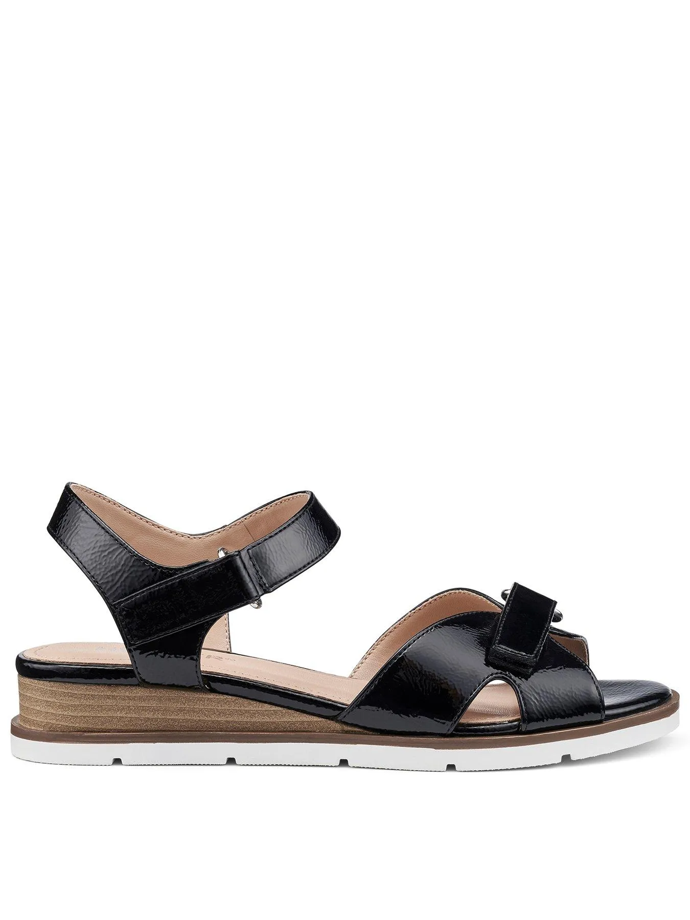 Hotter Sandals Synthetic Patent Standard Syros - Black-sy