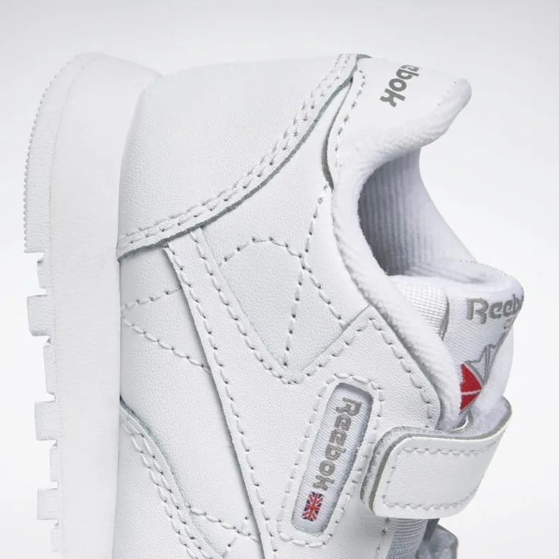 Infant Reebok Classic Leather (White/Carbon/Vector Blue)