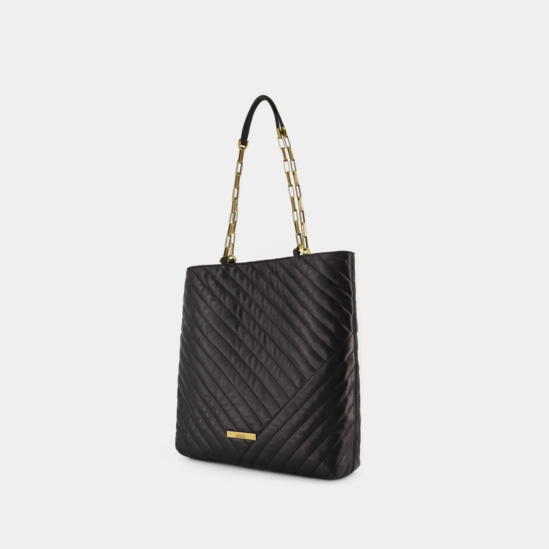 Isabel Marant  Merine N/S Hobo Bag - Isabel Marant -  Black/Gold - Leather