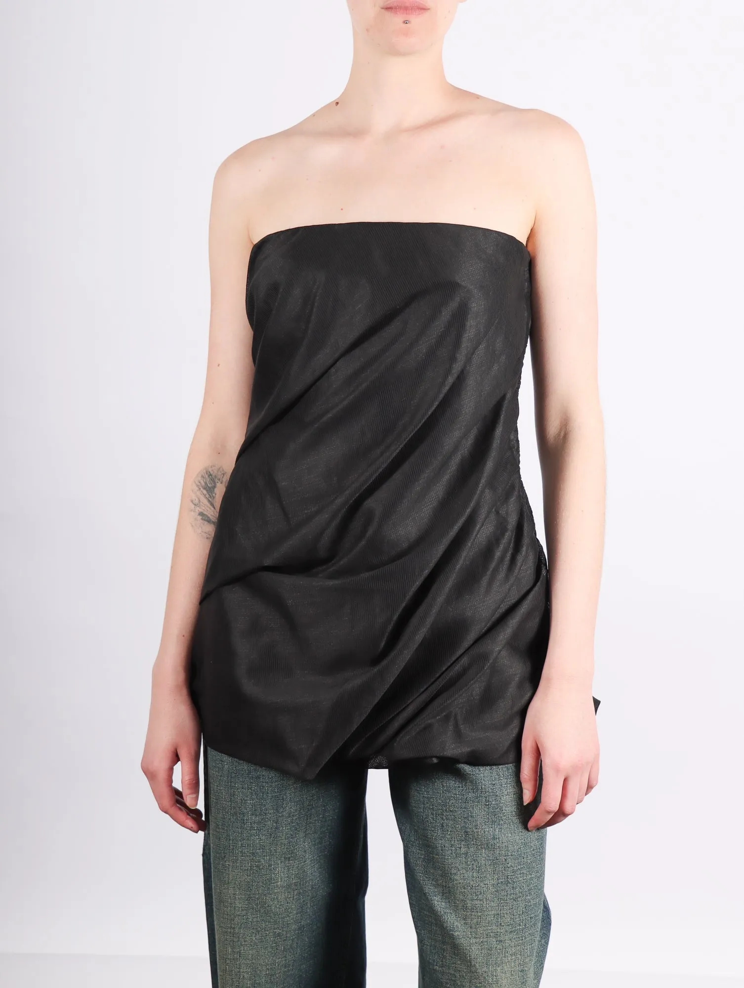 Issey Miyake Twinning Tunic in Black by Issey Miyake