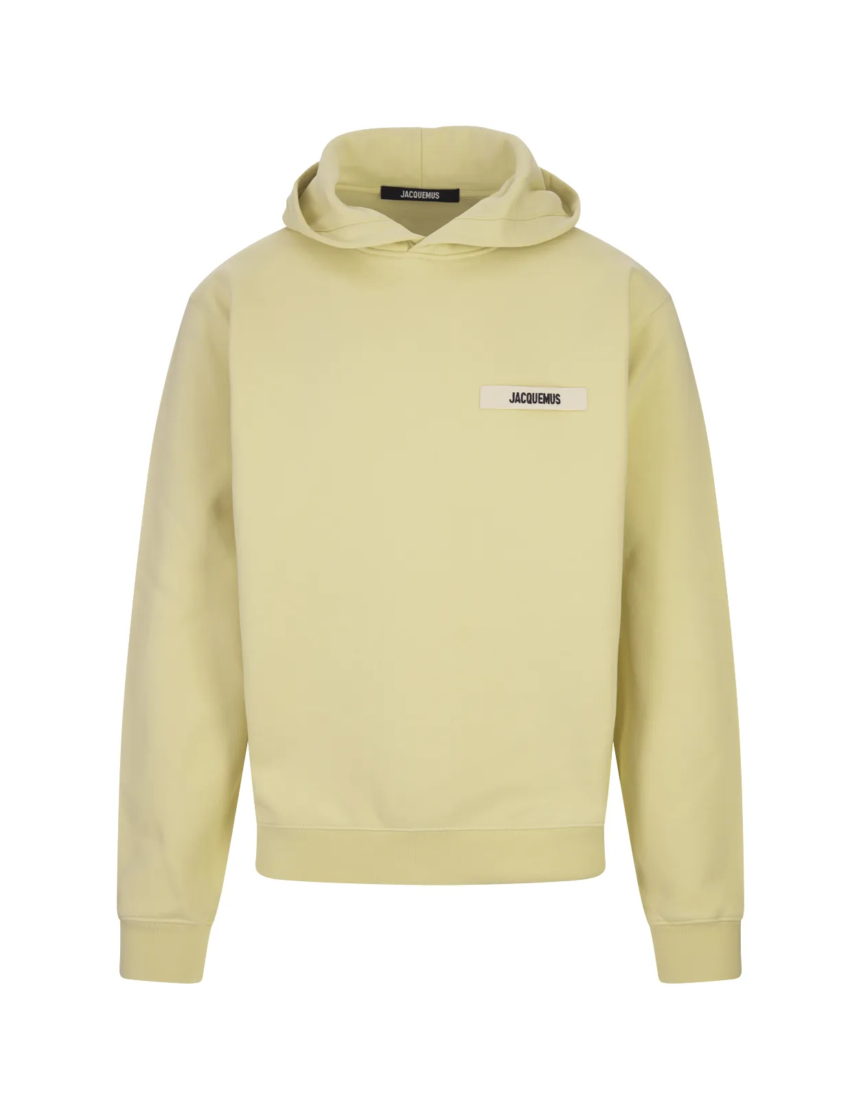 JACQUEMUS Le Hoodie Gros Grain In Light Yellow