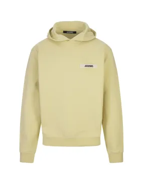 JACQUEMUS Le Hoodie Gros Grain In Light Yellow