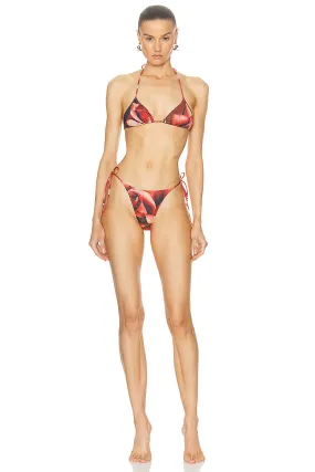 Jean Paul Gaultier Roses Bikini Set