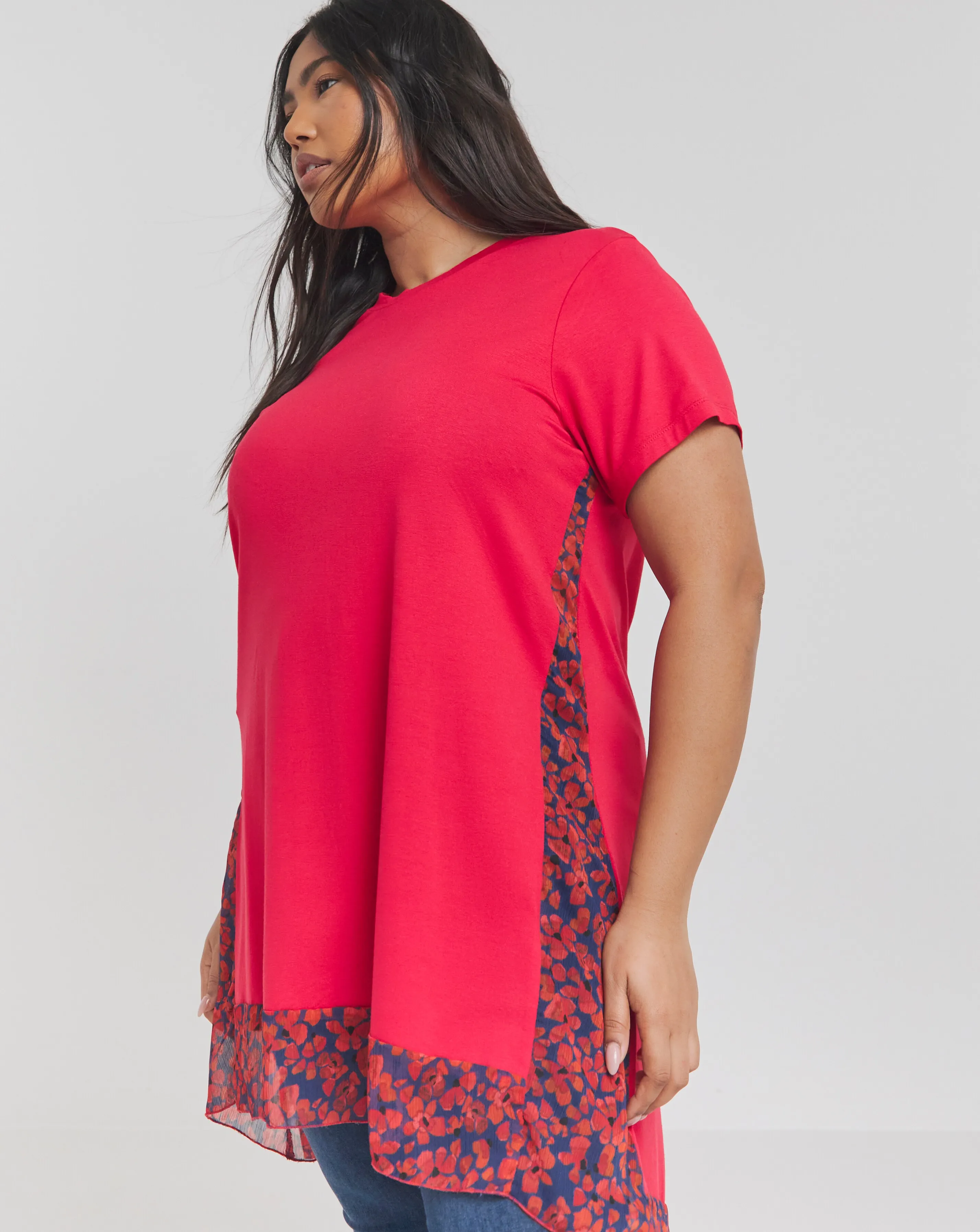 Joe Browns Short Sleeve Waterfall Jersey Tunic | Simply Be