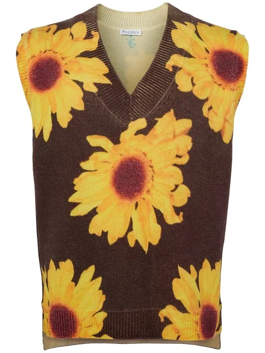 JW Anderson   Printed wool knit vest 