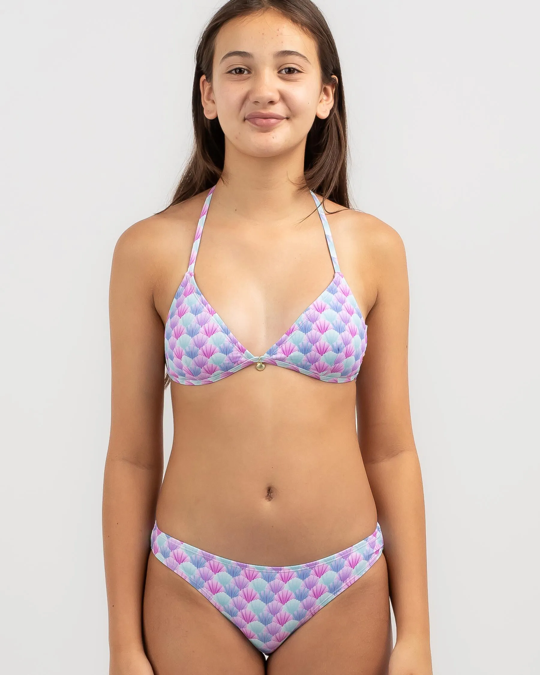 Kaiami Girls' Mermaid Triangle Bikini Set