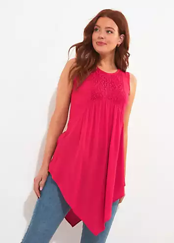 Lace Asymmetric Hem Tunic by Joe Browns | Look Again