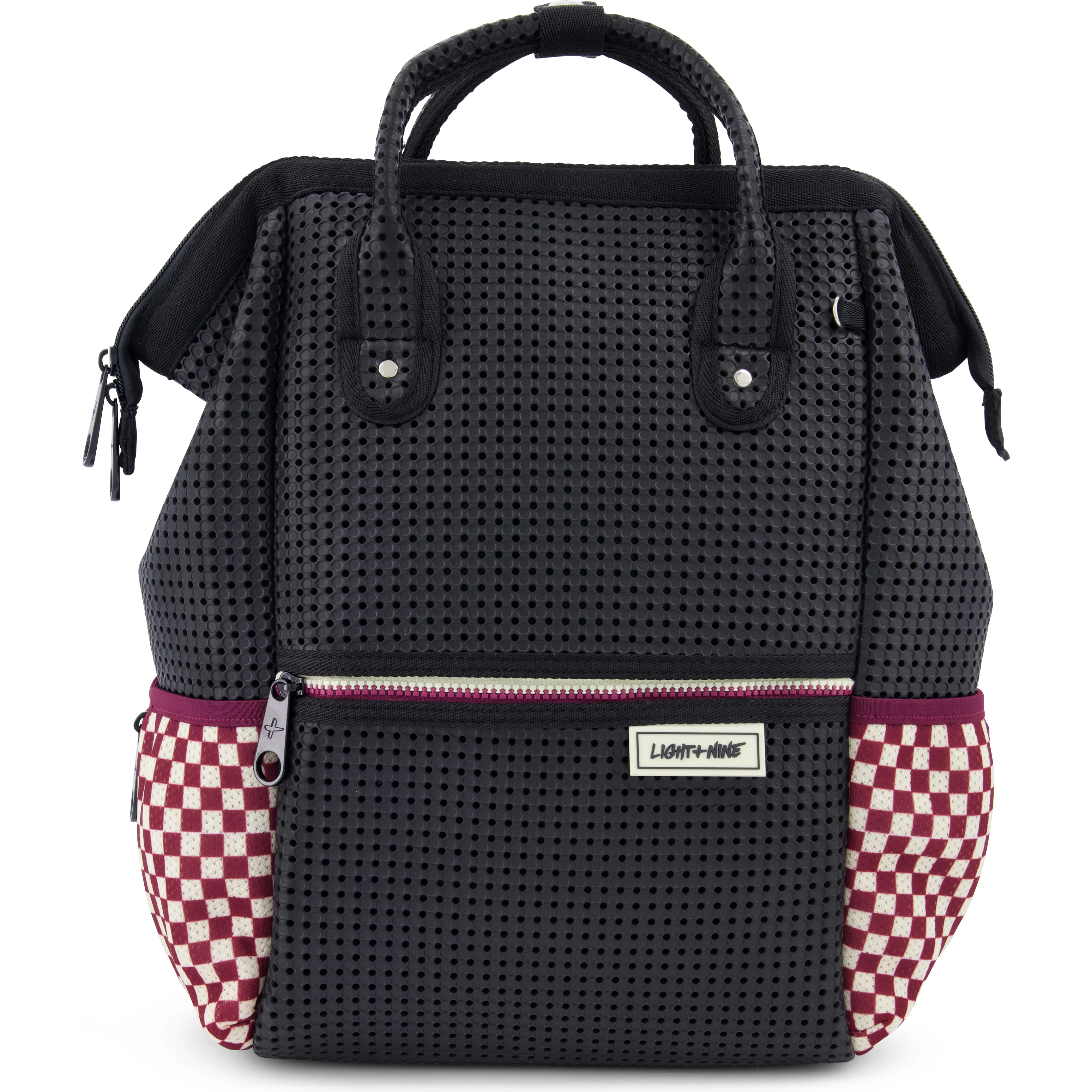 Light + Nine Tweeny Short Backpack, Checkered Brick