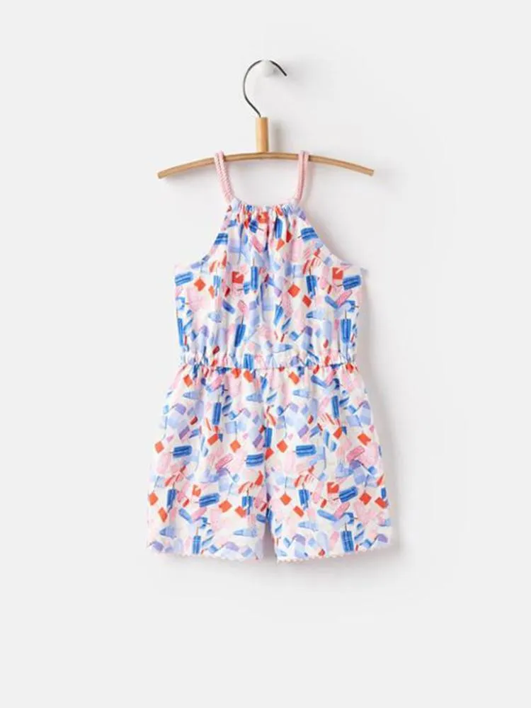     LITTLE JOULES  Girls' Delphi Romper    