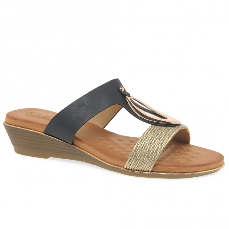 Lunar (GRS) Porto Womens Low Wedge Sandals