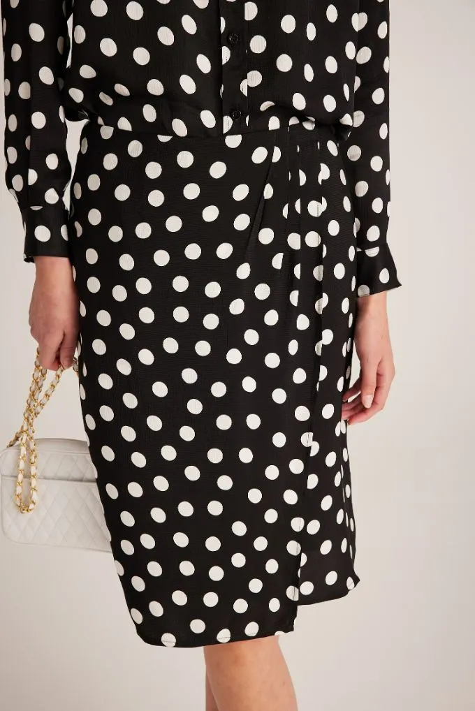 Madeline Skirt - Black/Spot