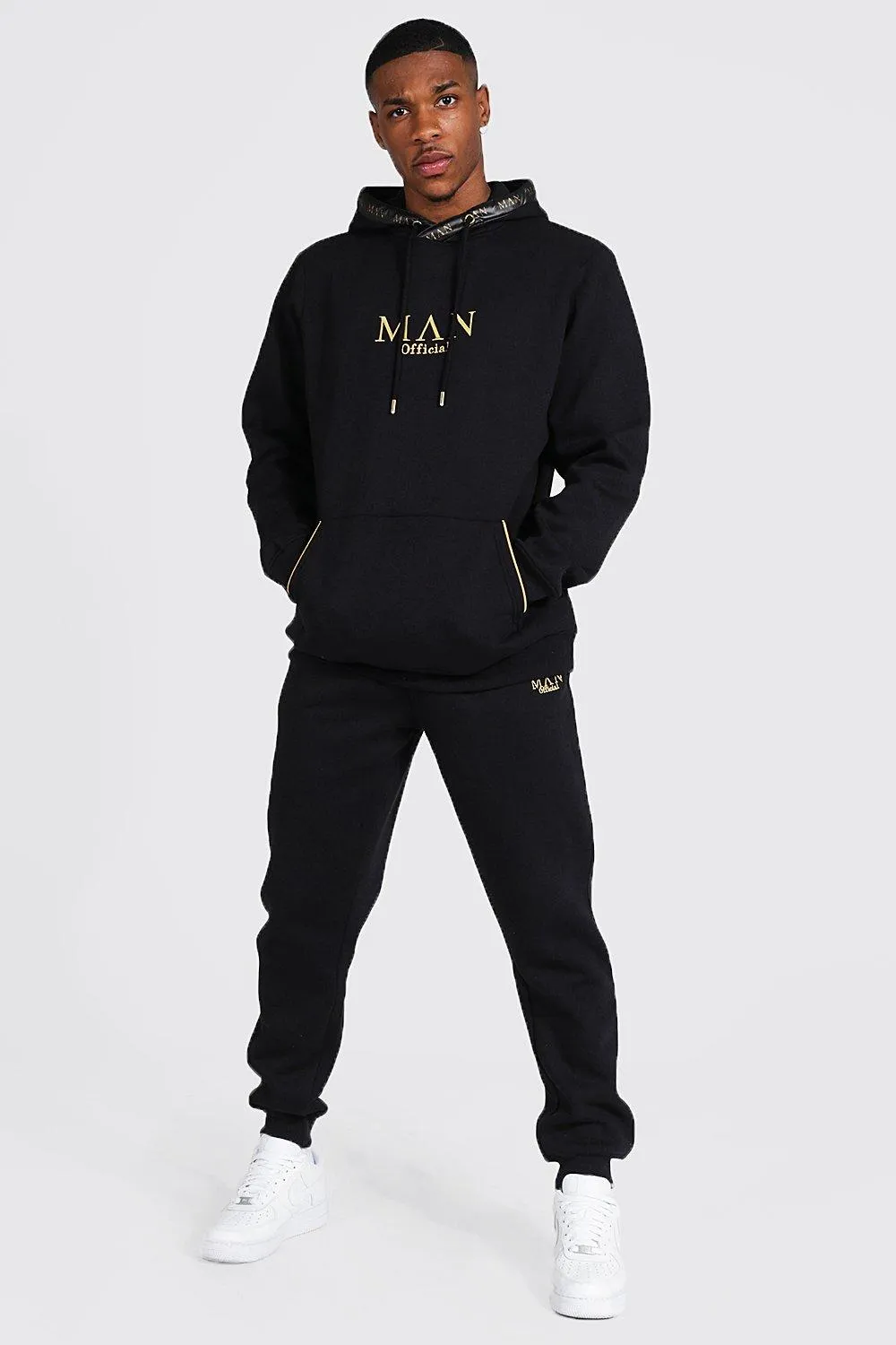 Man Gold Hooded Tracksuit