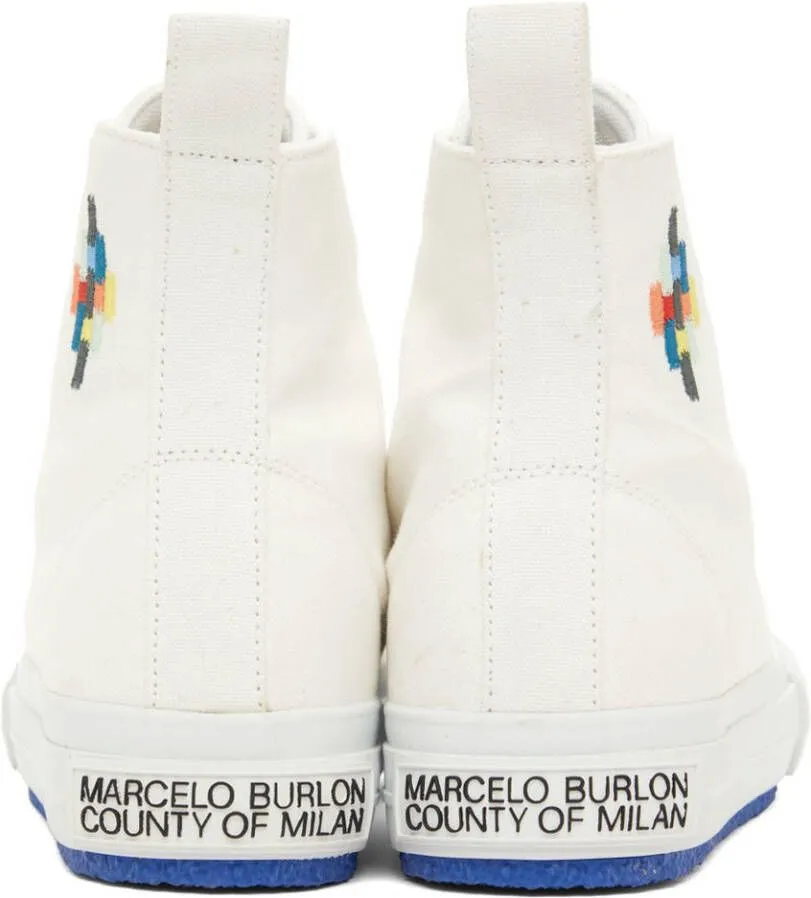 Marcelo Burlon County of Milan White Cross Vulcanized Sneakers