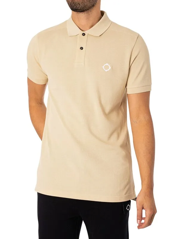 MA.STRUM Pique Polo Shirt - Ash