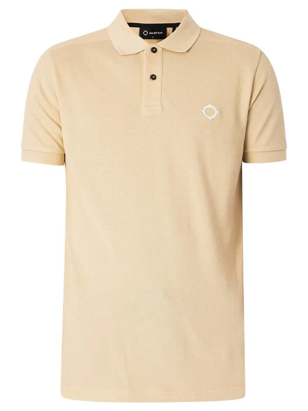 MA.STRUM Pique Polo Shirt - Ash