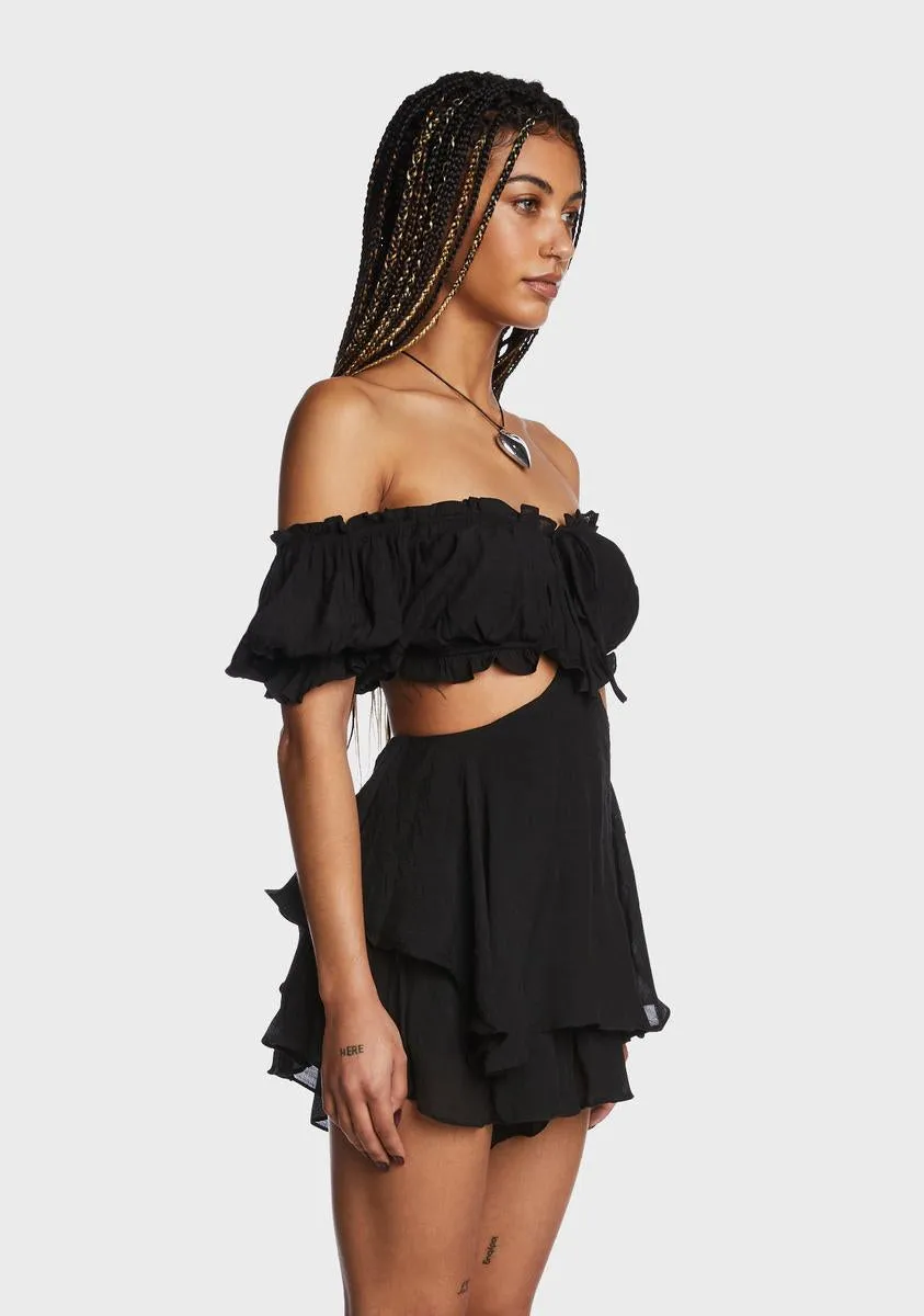 Meet Cute Ruffled Romper-