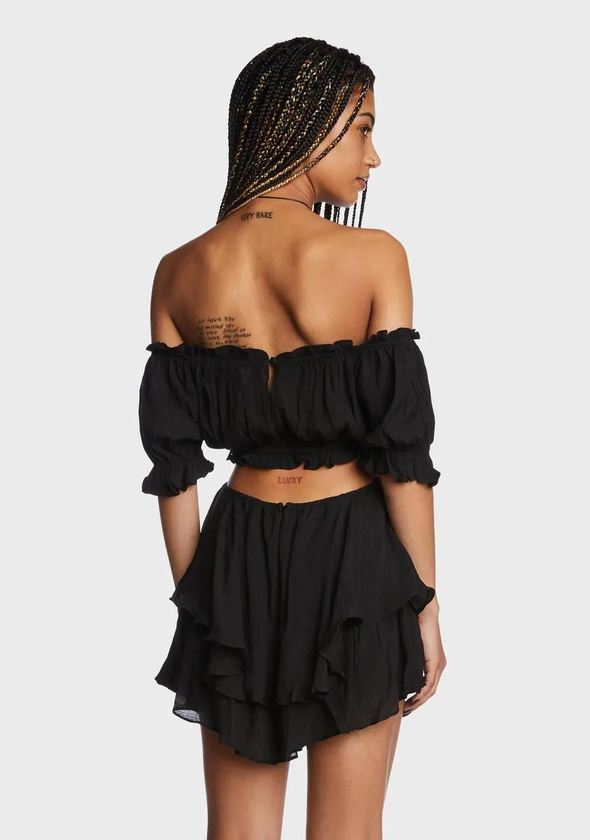 Meet Cute Ruffled Romper-