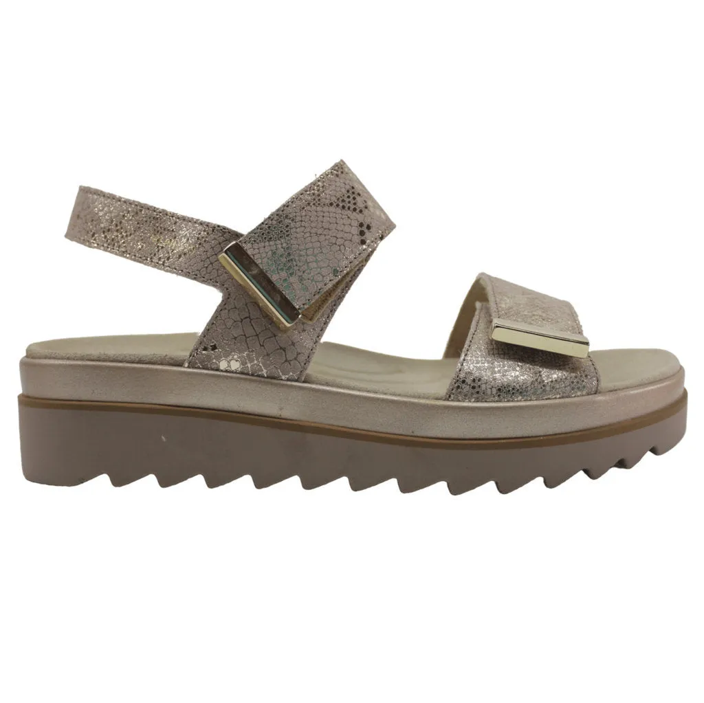 Mephisto Womens Sandals Dominica Metallic Leather - UK 5.5