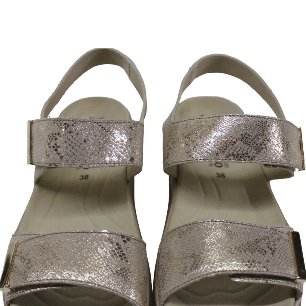 Mephisto Womens Sandals Dominica Metallic Leather - UK 5.5