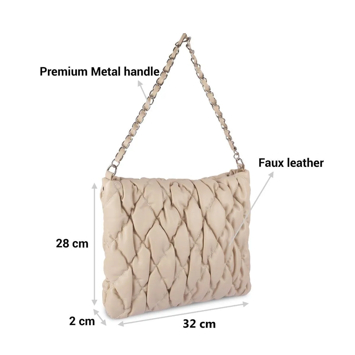 Metro Women Beige Shoulder Bag