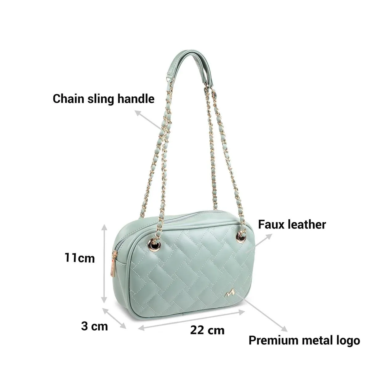 Metro Women Green Shoulder Bag