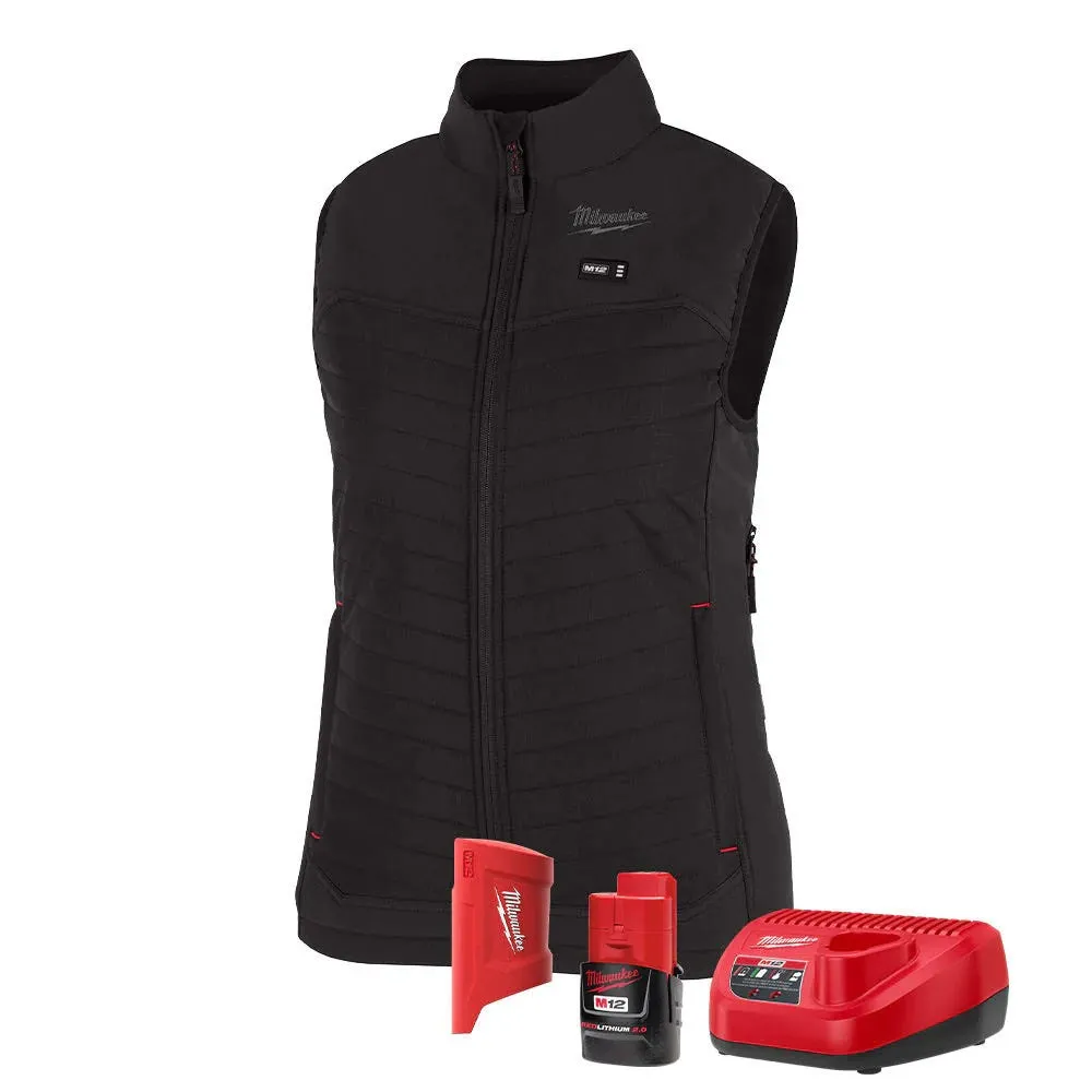 Milwaukee Tools M12 Women's Heated Axis Vest Black, Kit F300B