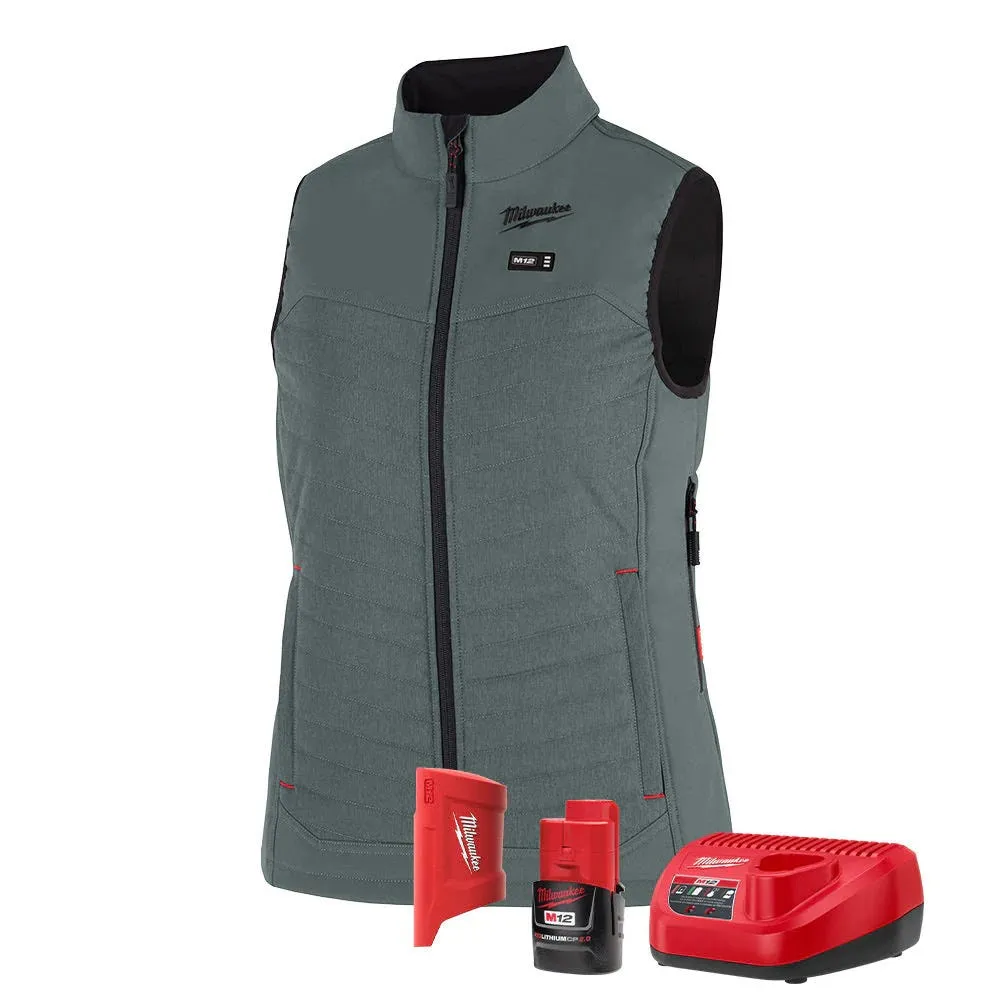 Milwaukee Tools M12 Women's Heated Axis Vest Green, Kit F300E