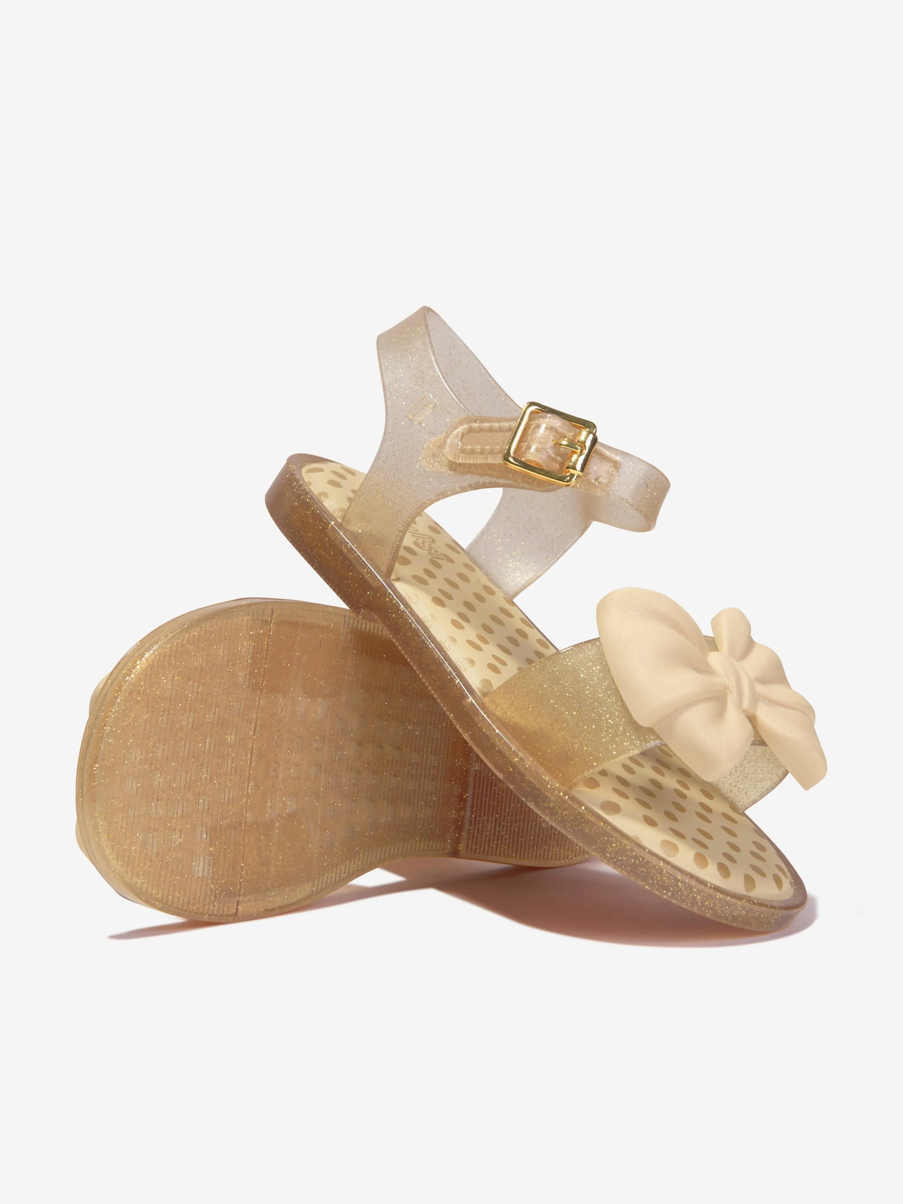 Mini Melissa Girls Mar Soft Bow Jelly Sandals