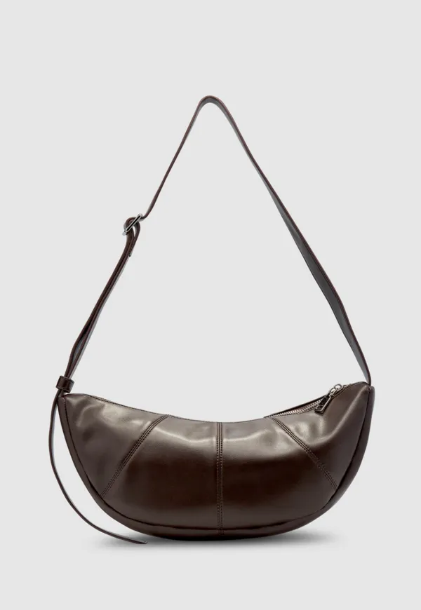 Mischa Crescent Bag - Dark Chocolate