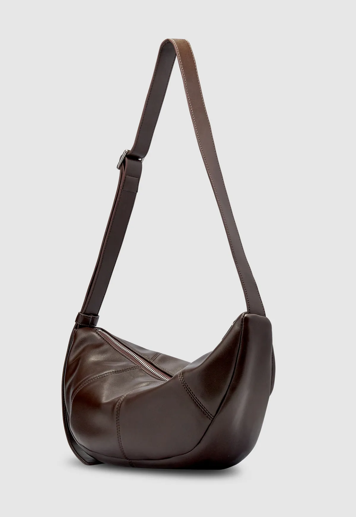 Mischa Crescent Bag - Dark Chocolate