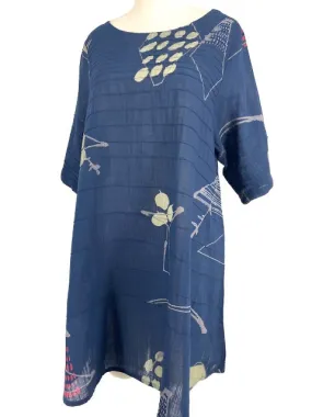 Mona Lisa Tunic/Navy/Zen Garden