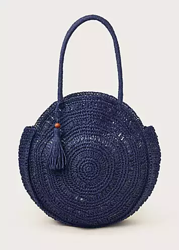 Monsoon Round Raffia Bag