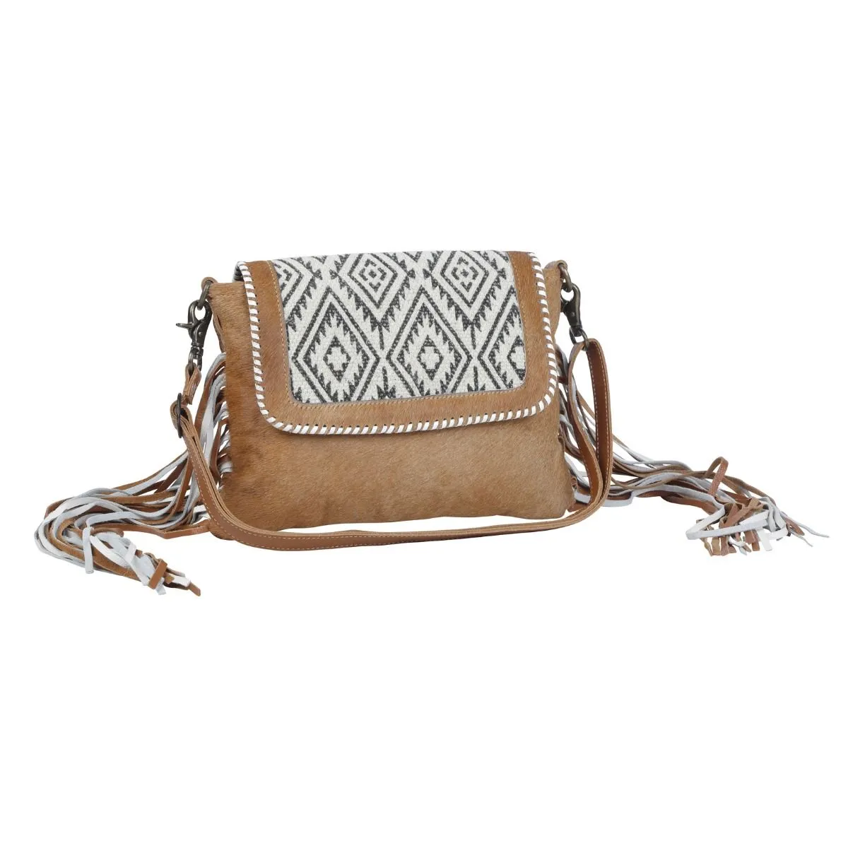 Myra Wabi Sabi Leather and Hairon Bag