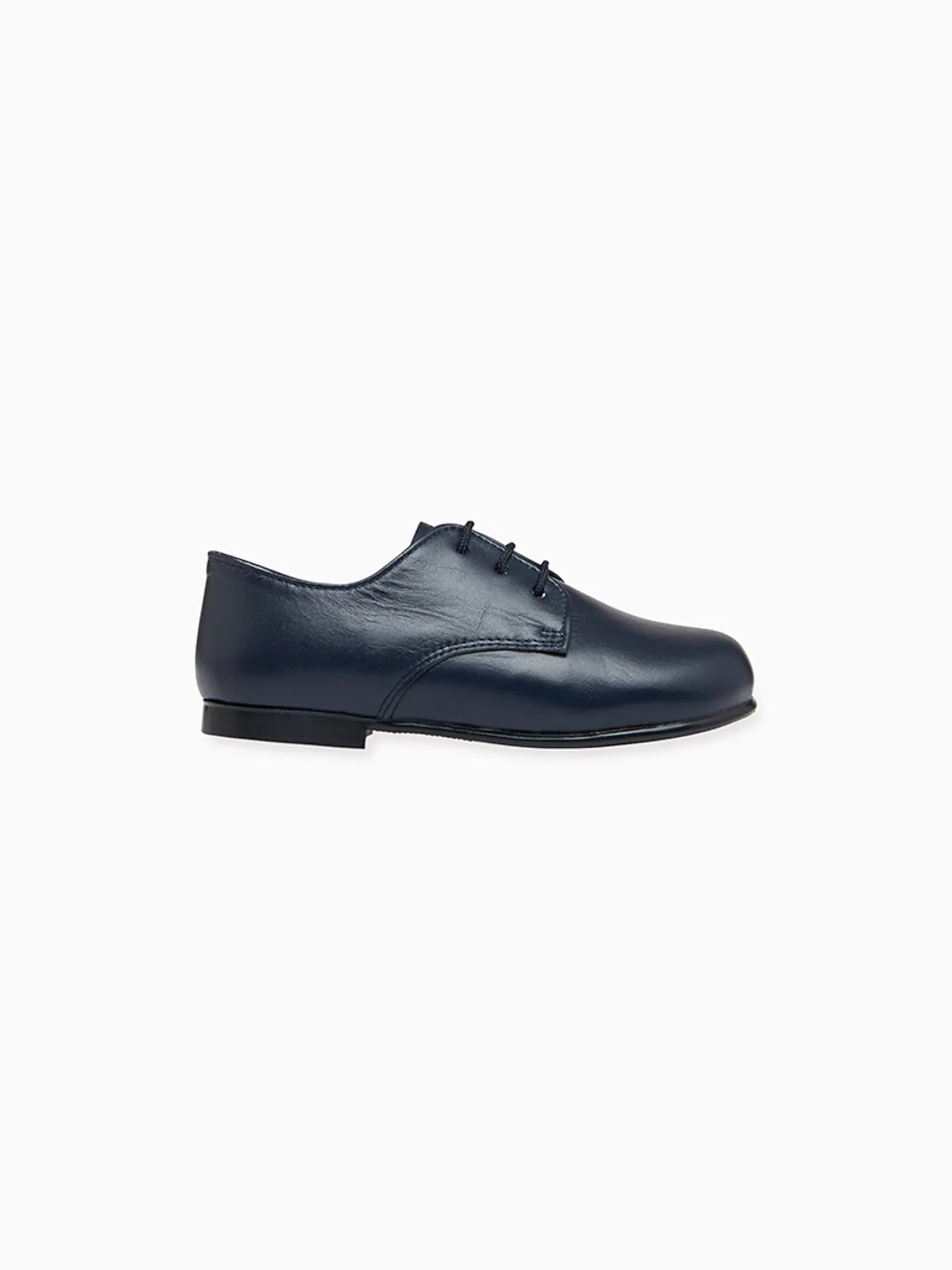 Navy Leather Toddler Inglesito Ceremony Shoes