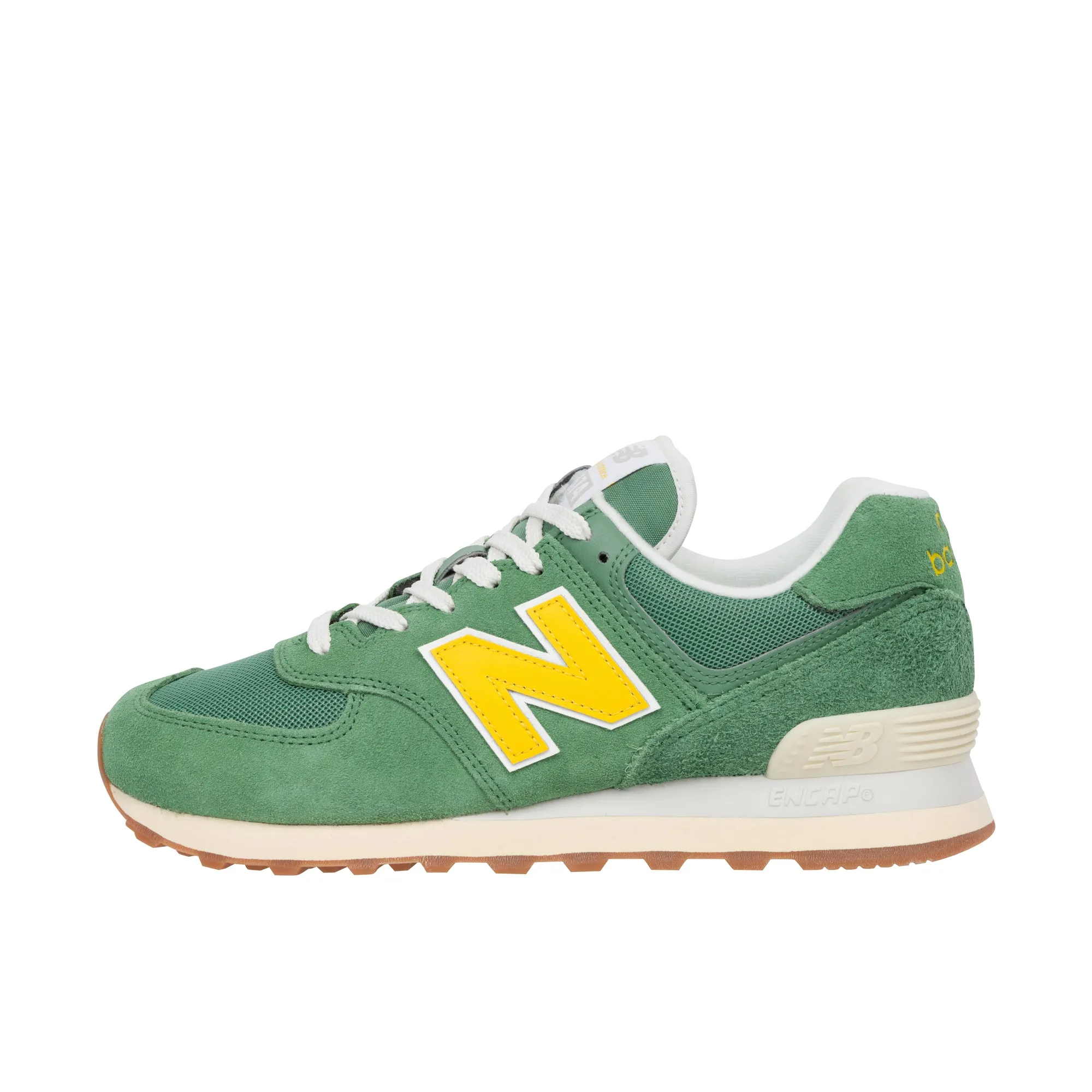 New Balance Womens WL574V2 Mallard Green/Ginger Lemon/Sea Salt