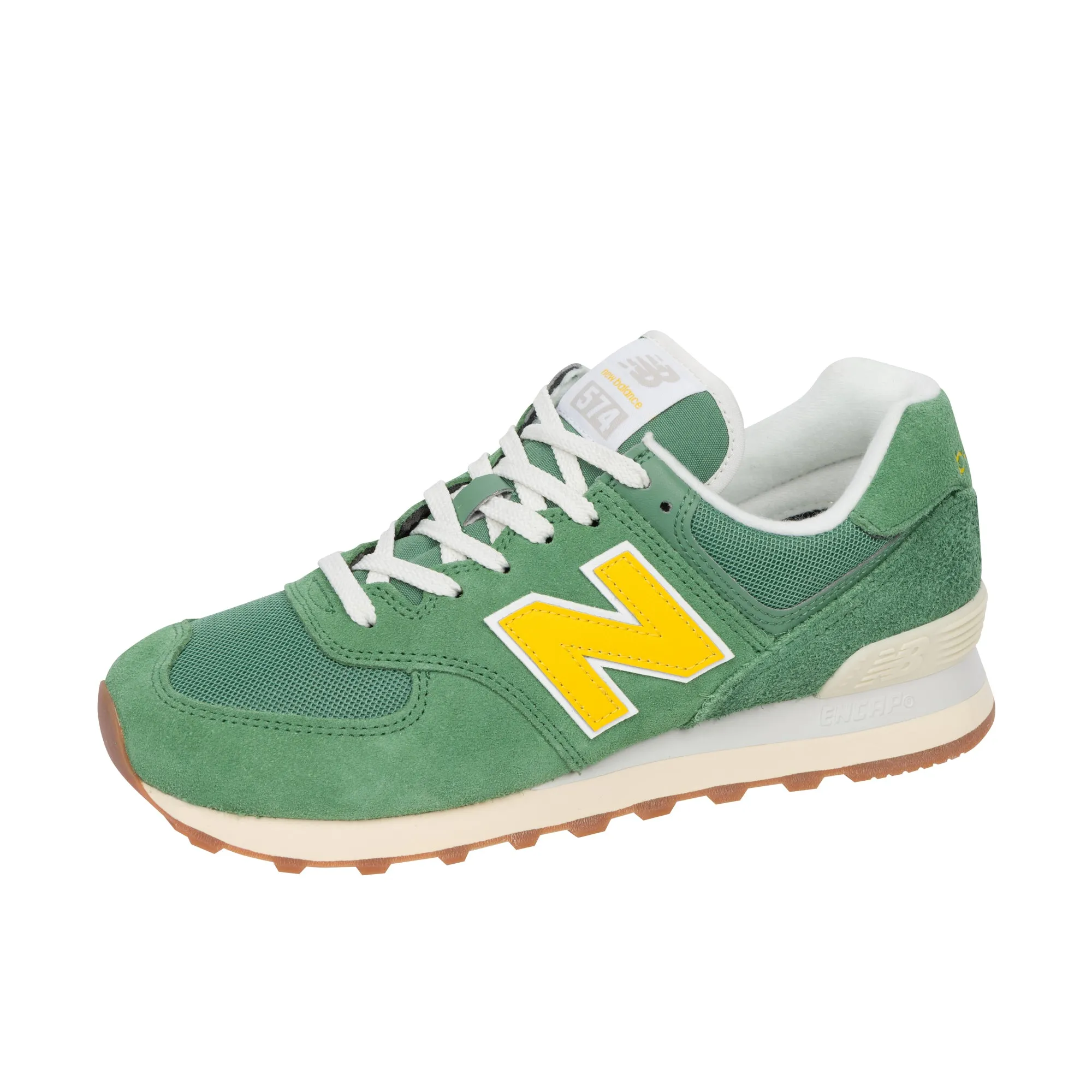 New Balance Womens WL574V2 Mallard Green/Ginger Lemon/Sea Salt