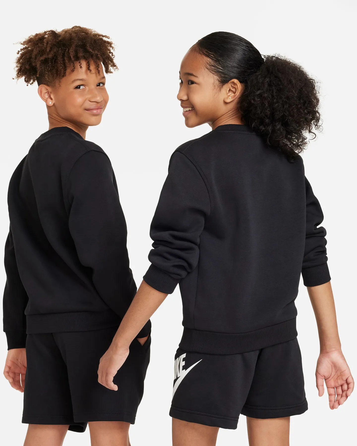 Nike Kids Nsw Club Fleece Crew - Black | SurfStitch