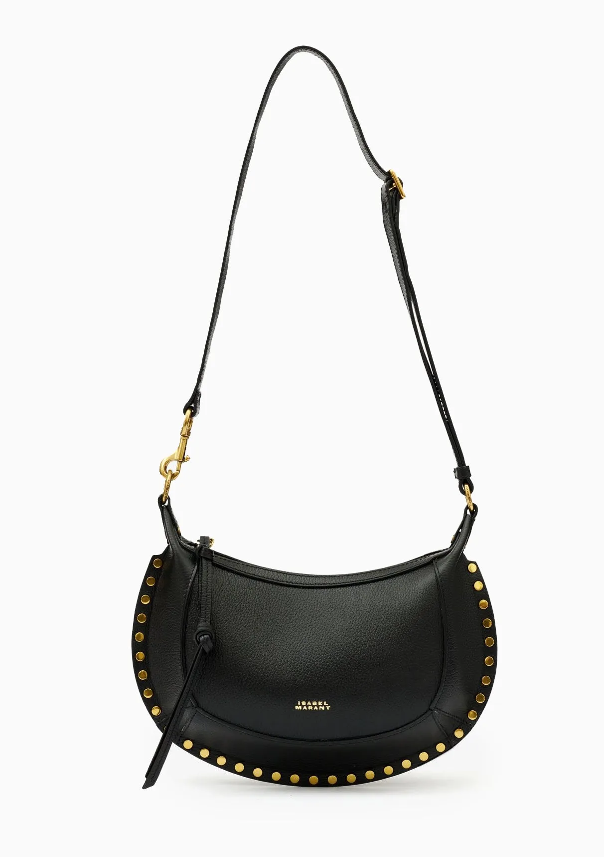 Oskan Moon Grained Leather Bag | Black