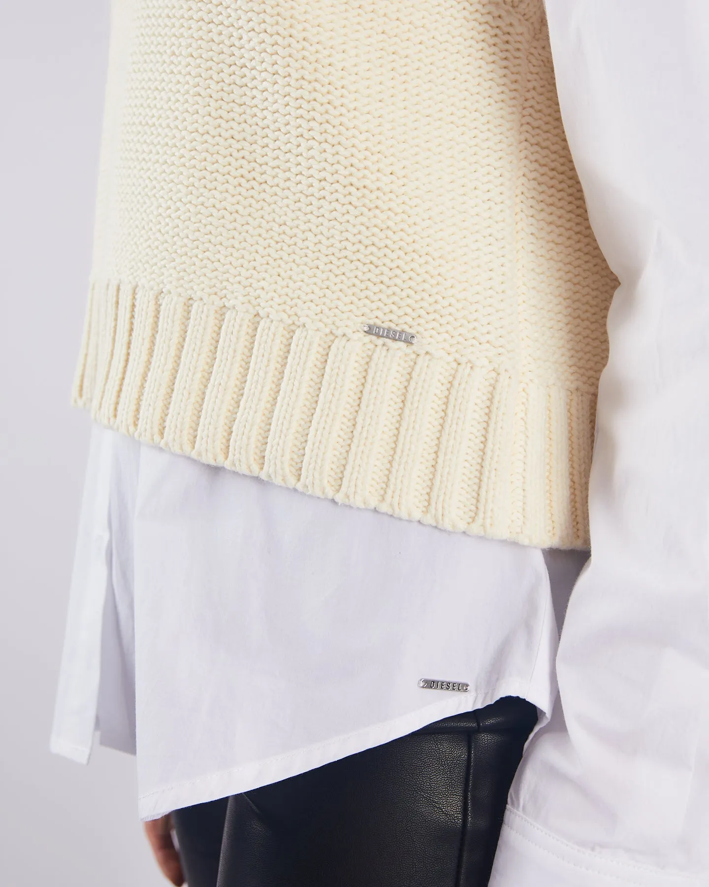 Philippa Knit Vest Ivory