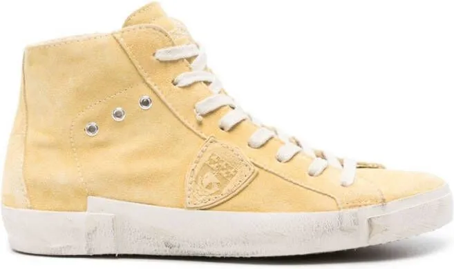 Philippe Model Paris PRSX leather high-top sneakers Yellow