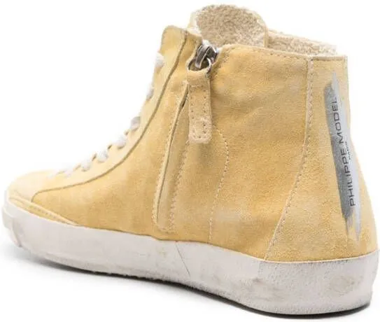 Philippe Model Paris PRSX leather high-top sneakers Yellow