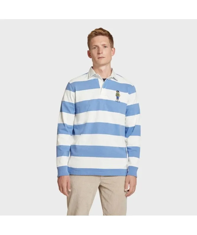 Polo Ralph Lauren Classic Fit Polo Bear Rugby Shirt | Blue-710952913001 -kular fashion